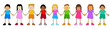 Vector illustration of children from various ethnic group