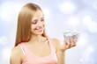 beautiful girl with gift box beautiful girl with gift box