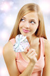 beautiful girl with gift box beautiful girl with gift box