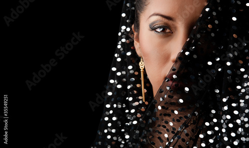 Photo: oriental girl in veil oriental girl in veil