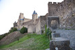 Ciudad medieval de Carcassonne. Puerta de Aude Ciudad medieval de Carcassonne. Puerta de Aude