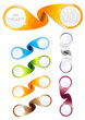 Vector twisted colorful banners Vector twisted colorful banners