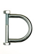 The letter D made from nuts and bolts.