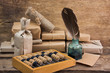 Still Life in a warehouse with  abacus