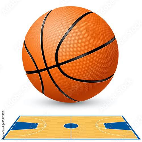 Vector: Basketball court floor plan. Basketball court floor plan.
