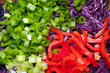 Chopped ingredients of salad