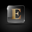 Logo golden letter E # Vector