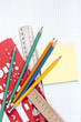 notebook and school accessories