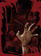 Zombie hand blood red poster Zombie hand blood red poster