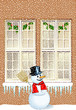 Schneemann vor dem Haus Schneemann vor dem Haus