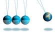 Balancing earth ball Balancing earth ball