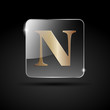 Logo golden letter N # Vector
