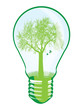 Vektor: Tree in light bulb vector Tree in light bulb vector