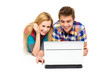 Young couple with laptop