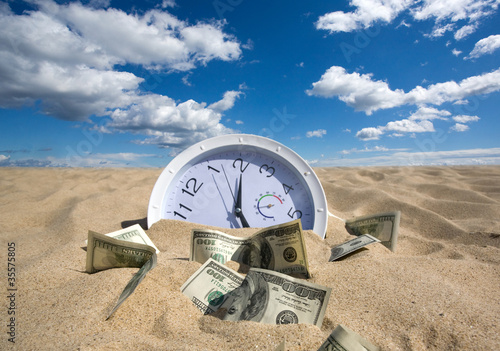 Photo: Lost Time and Money Concept Lost Time and Money Concept