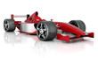 image red sports car on a white background