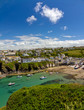 Photo: Harbour of Port Isaac with blue skies, Cornwall, England Harbour of Port Isaac with blue skies, Cornwall, England