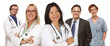 Group of Doctors or Nurses on a White Background