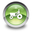 Green Glossy Pictogram "Tractor"