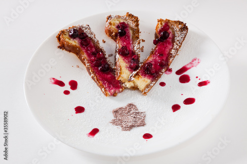 Photo: Cheesecake Slice with Soft Fruits Cheesecake Slice with Soft Fruits