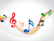 abstract colorful musical wave