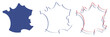 croquis de la carte de France