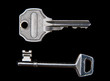 House Key with black background
