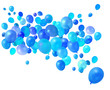 Blue balloons flying Blue balloons flying
