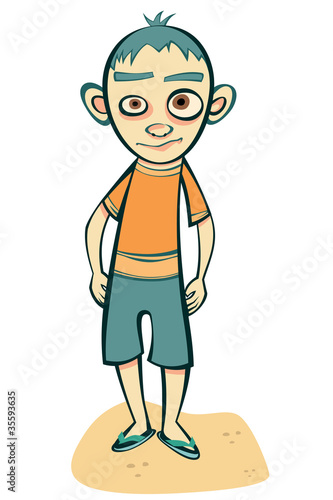 Vector: Boy and his character Boy and his character
