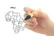 hand drawing africa