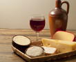 Red wine and cheese varieties