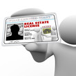 Real Estate Agent Holding License Laminated Identification Card