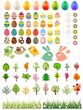 Big collection of easter eggs,trees,animals and flowers Big collection of easter eggs,trees,animals and flowers
