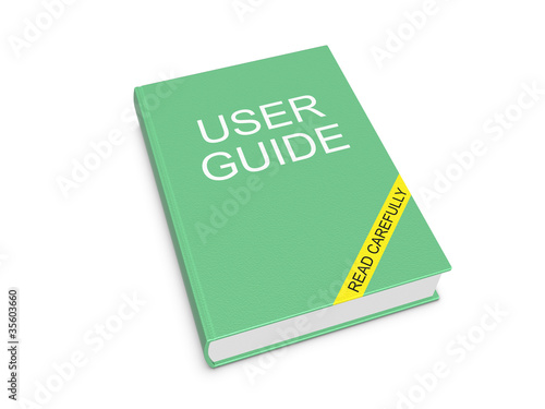 Illustration: User guide. Isolated on the white background User guide. Isolated on the white background
