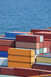 containers warehouse and sea