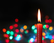 candle on dark background