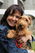 Frau mit ihrem Hund Frau mit ihrem Hund