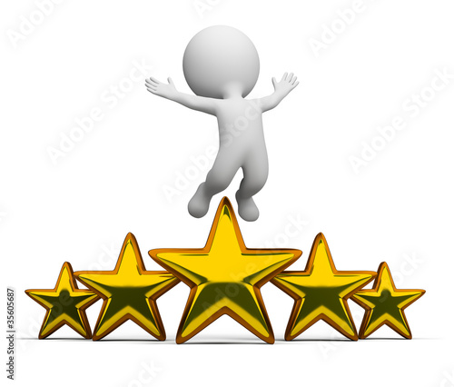 Illustration: 3d small people - superstar 3d small people - superstar