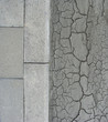 composition with gray dried soil and side walk composition with gray dried soil and side walk