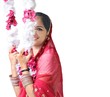 Side pose of a beautiful Indian girl.