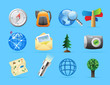 Icons for backpacking