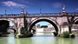 Sant Angelo Bridge at summer Sant Angelo Bridge at summer