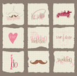 Paper Love and Wedding Design Elements -for invitation, scrapboo