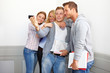 Studenten fotografieren sich