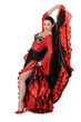 Young girl elegance in the style of flamenco