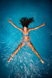 Photo: Bathing in blue. Bathing in blue.