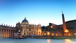 Illuminated area and St. Peters Basilica at Vatican