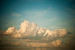 Vintage sky, retro style