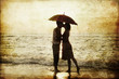Couple kissing at the beach in sunset. Couple kissing at the beach in sunset.