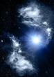 Stars of a planet and galaxy in a free space